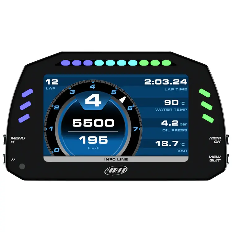 Aim Mxs 1.3 Strada 5" Tft Dash Display With Race Icons 1