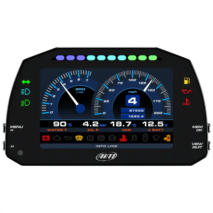 Aim Mxs 1.3 Strada Motorcycle 5" Tft Dash Display With Road Icons 1
