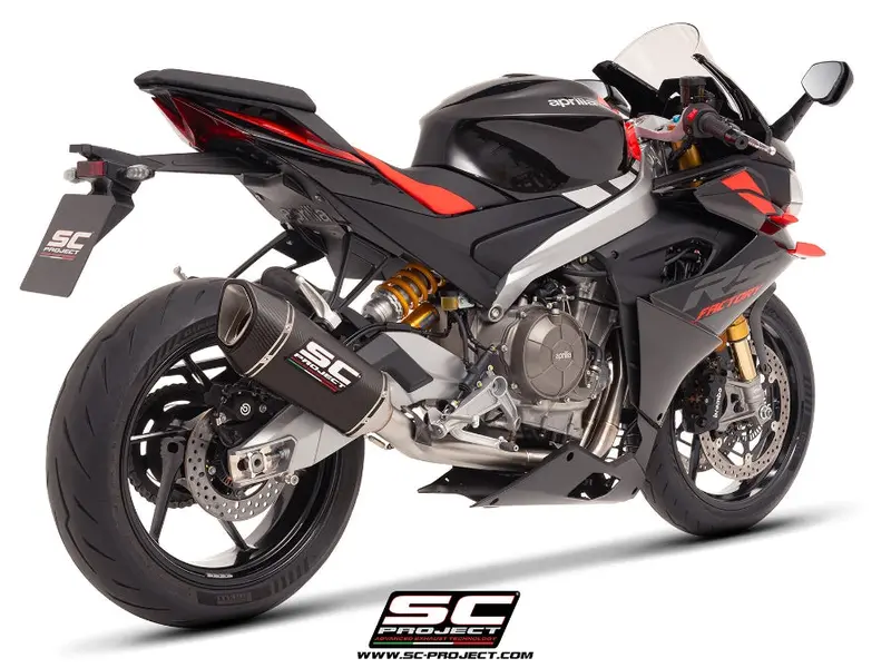 Aprilia Motorcycles Sc Project Rs 660 - 2025 – Sc-Project 2-1 Stainless Steel Full Exhaust System, With Sc1-R Carbon Fibre Exhaust 1