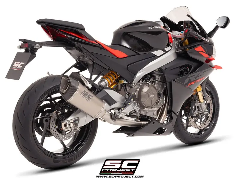 Aprilia Motorcycles Sc Project Rs 660 - 2025 – Sc-Project 2-1 Stainless Steel Full Exhaust System, With Sc1-R Titanium Exhaust 1