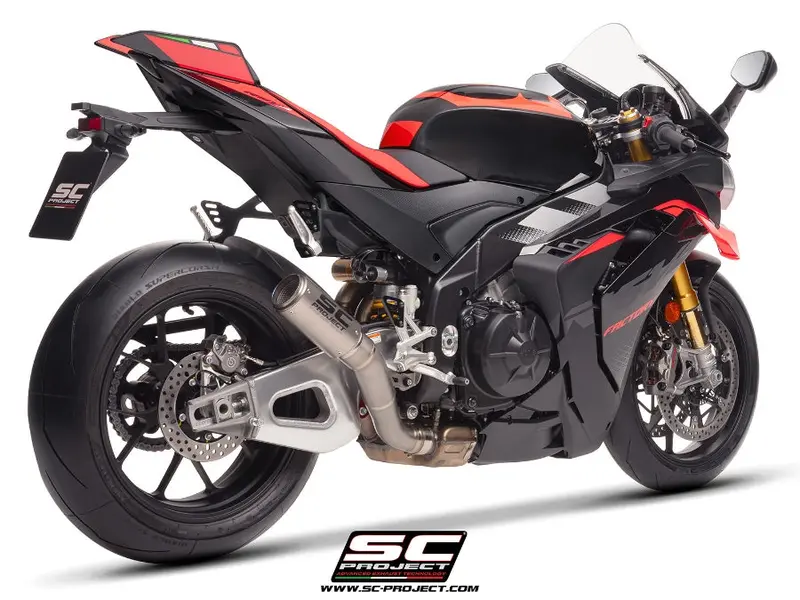 Aprilia Motorcycles Sc Project Rsv4 - 2025 – Sc-Project Cr-T Titanium Exhaust, High Mount 1