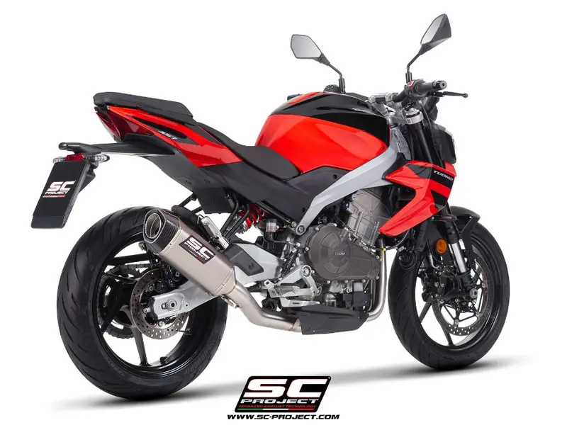 Aprilia Motorcycles Sc Project Tuono 457 - 2025 – Sc-Project 2-1 Stainless Steel Full Exhaust System, With Sc1-S Titanium Exhaust 1
