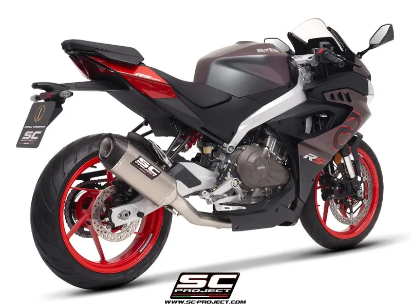 Aprilia Rs 457 - 2024 - 2025 Sc-Project 2-1 Stainless Steel Full Exhaust System, With Sc1-S Titanium Exhaust 1