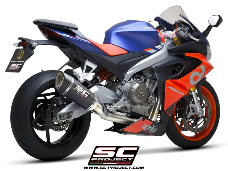 Aprilia Rs 660 - 2020 - 2024 Sc-Project 2-1 Stainless Steel Full Exhaust System, With Sc1-R Carbon Fibre Exhaust 1