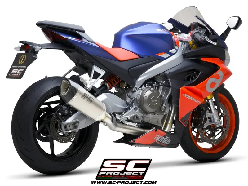 Aprilia Rs 660 - 2020 - 2024 Sc-Project 2-1 Stainless Steel Full Exhaust System, With Sc1-R Titanium Exhaust 1