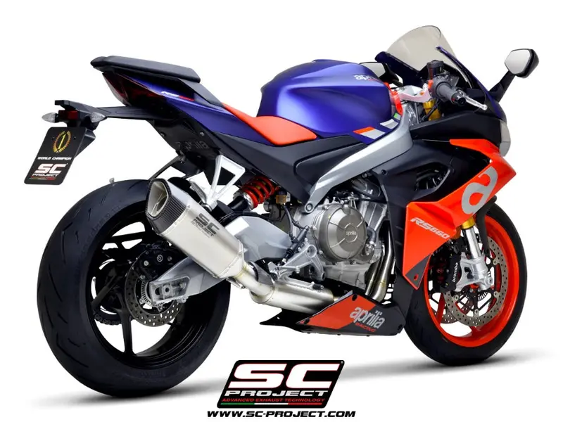 Aprilia Rs 660 - 2020 - 2024 Sc-Project 2-1 Stainless Steel Full Exhaust System, With Sc1-R Titanium Exhaust 1