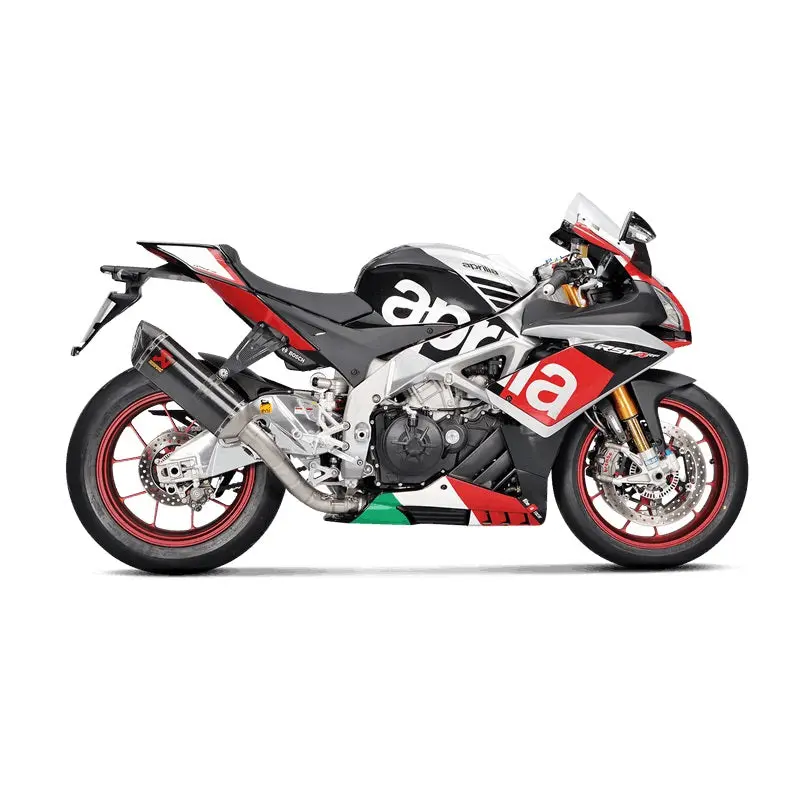 Aprilia Rsv4 (1000Cc) - (2017-2020) Akrapovic Carbon Silencer Evolution 4-1 Complete Evolution Titanium System - Race Removable Baffle 2