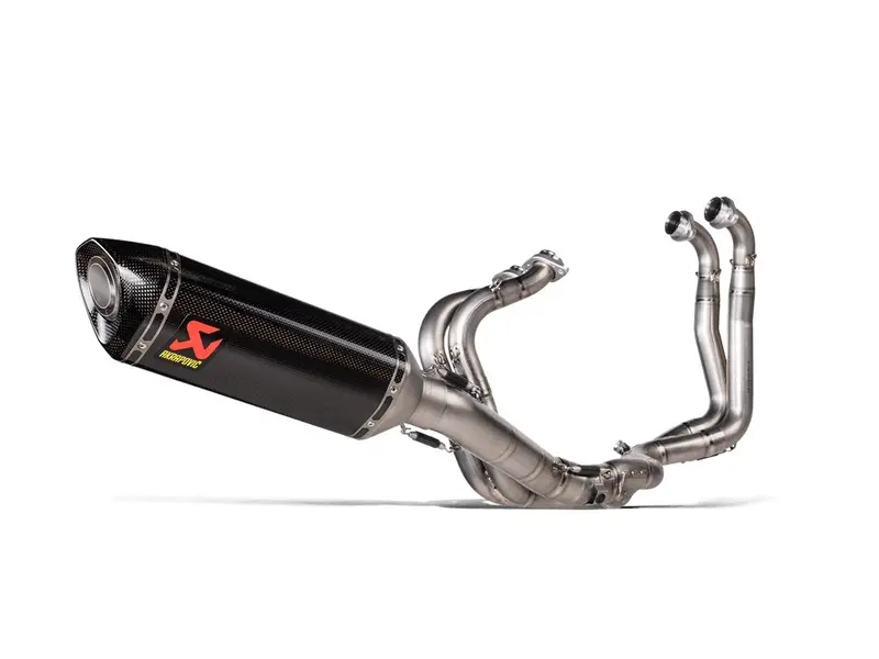 Aprilia Rsv4 1100 / Factory - (2021-2024) Akrapovic Carbon Silencer Evolution 4-1 Full System - Race Removable Baffle 1
