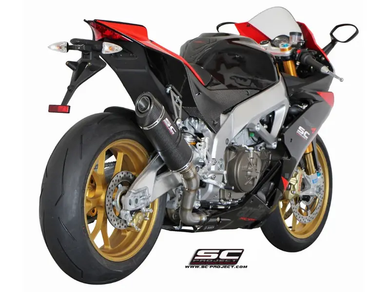 Aprilia Rsv4 - 2009 - 2014 Sc-Project Oval Carbon Fibre Fiber Exhaust 1