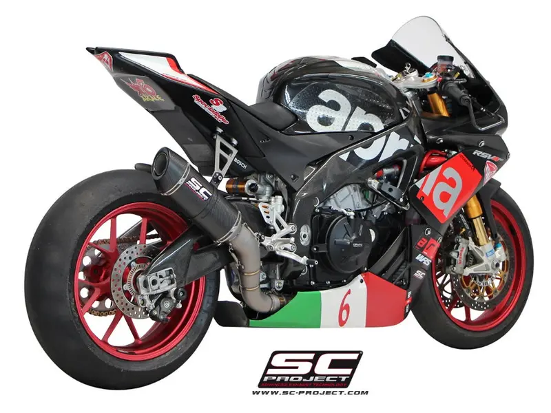 Aprilia Rsv4 - 2015 - 2016 Sc-Project Oval Carbon Fibre Exhaust 1
