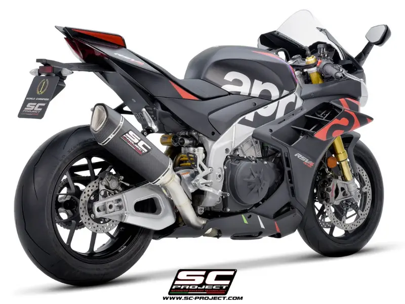 Aprilia Rsv4 - 2021 - 2024 Sc-Project Sc1-R Carbon Fibre Exhaust (300 Mm) 1