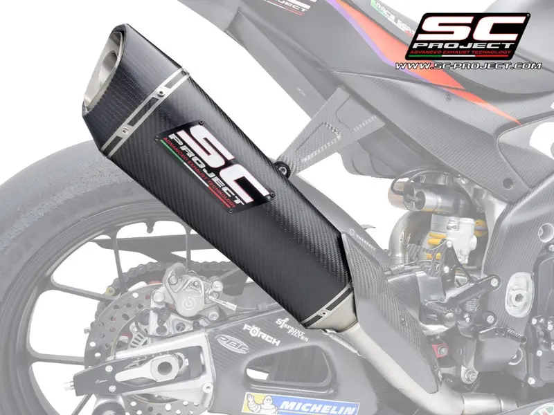 Aprilia Rsv4 - 2021 - 2024 Sc-Project Sc1-R Carbon Fibre Exhaust (350 Mm), Specific For Sc-Project 4-2-1 Full Exhaust System 1