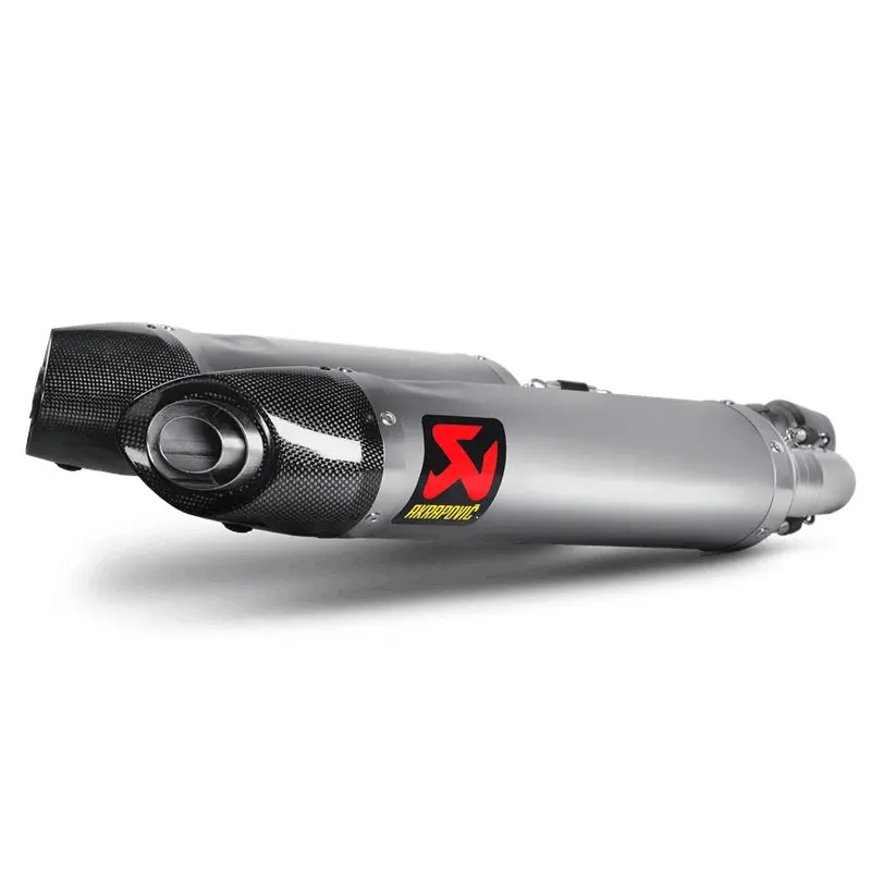 Aprilia Sl750 Shiver - (2010-2017) Akrapovic Titanium Silencer Slip-On Kit (To Oe Headers) - Carbon Outlet Caps - Road Legal Removable Baffle 1