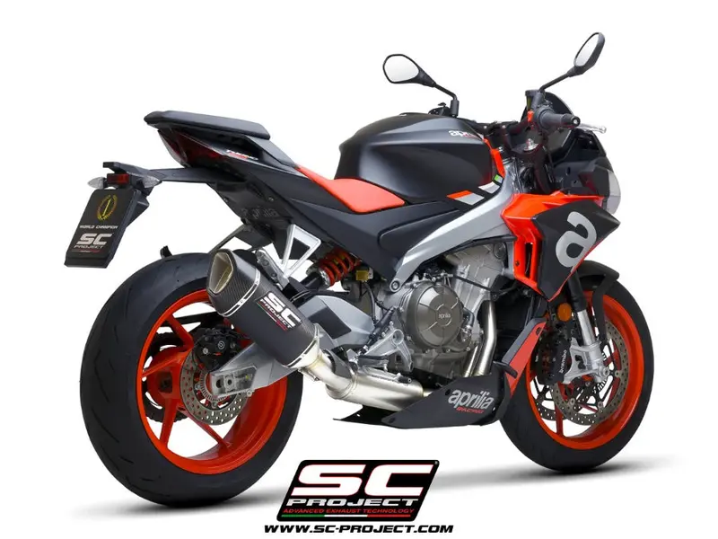 Aprilia Tuono 660 - 2021 - 2024 Sc-Project 2-1 Stainless Steel Full Exhaust System, With Sc1-R Carbon Fibre Exhaust 1