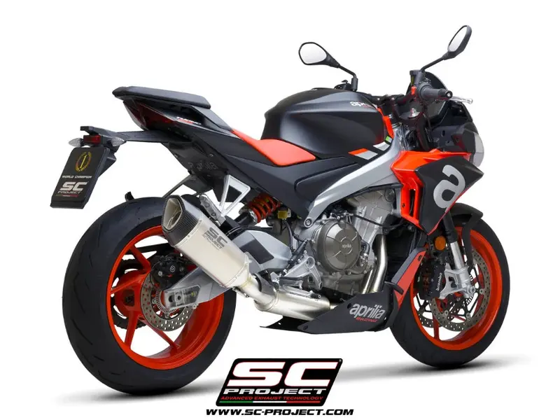 Aprilia Tuono 660 - 2021 - 2024 Sc-Project 2-1 Stainless Steel Full Exhaust System, With Sc1-R Titanium Exhaust 1