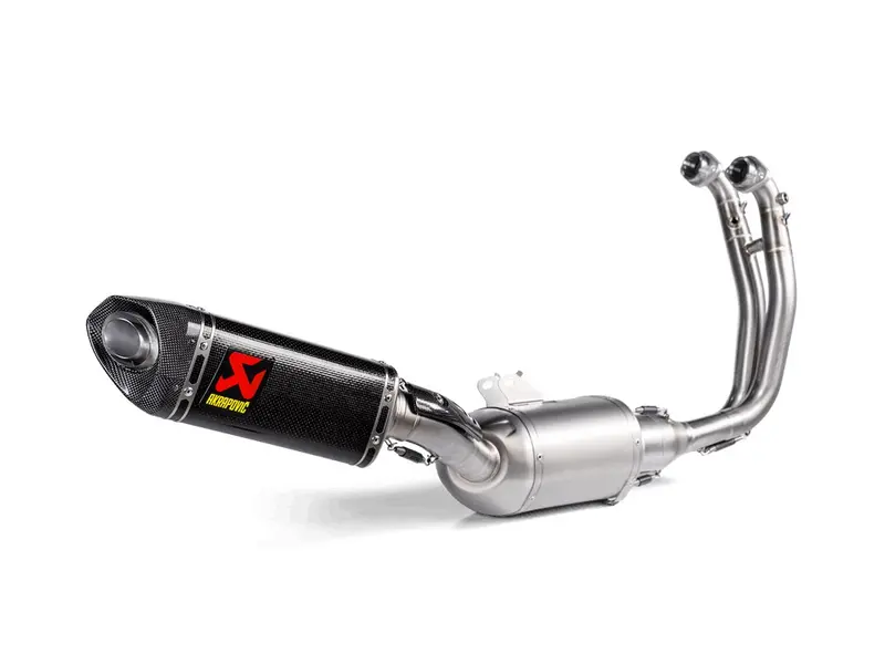 Aprilia Tuono 660 / Factory - (2021-2024) Akrapovic Carbon Silencer Road Legal 2-1 Full System - Road Legal 1
