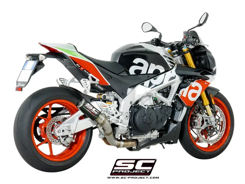Aprilia Tuono V4 1100 - 2017 - 2020 Sc-Project Cr-T Carbon Fibre Exhaust 1