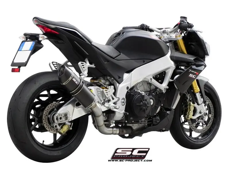 Aprilia Tuono V4 - 2011 - 2014 Sc-Project Oval Carbon Fibre Exhaust 1