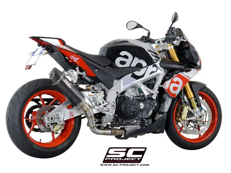 Aprilia Tuono V4 - 2015 - 2016 Sc-Project Oval Carbon Fibre Exhaust 1