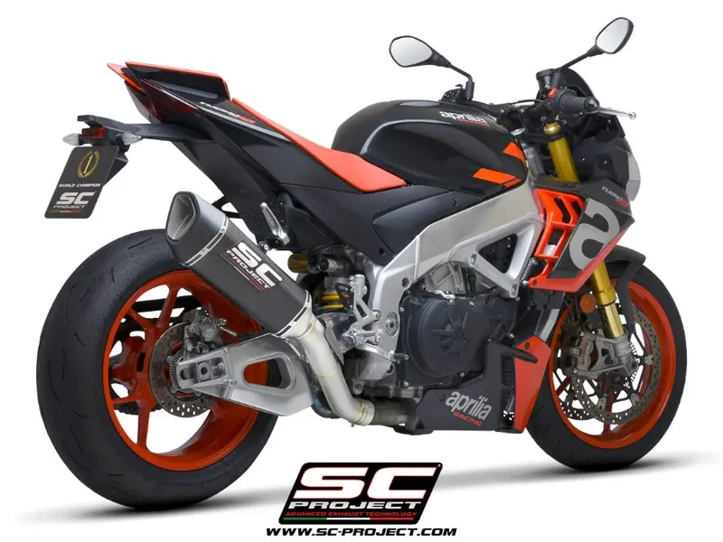 Aprilia Tuono V4 - 2021 - 2024 Sc-Project Sc1-R Carbon Fibre Exhaust (300 Mm) 1