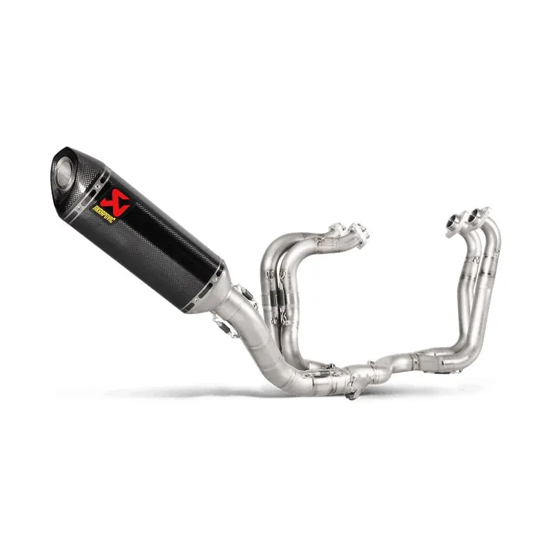 Aprilia Tuono V4 R 1100 - (2017-2019) Akrapovic Carbon Silencer Evolution 4-1 Complete Evolution Titanium System - Race Removable Baffle 1