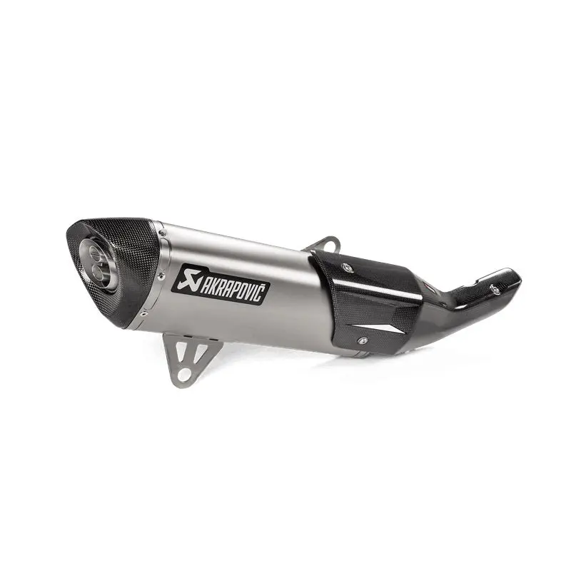 Bmw C400x - (2018-2023) Akrapovic Titanium Silencer Slip-On Kit With Carbon Heat Shield - Road Legal 1