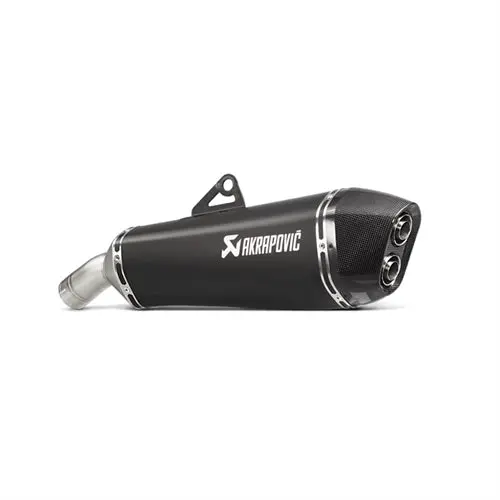 Bmw F800gt - (2017-2018) Akrapovic Titanium Silencer Slip-On Kit - Black Hexagonal - Road Legal 1