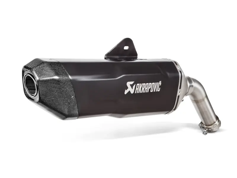 Bmw F850gs - (2018-2023) Akrapovic Black Coated Titanium Silencer Slip-On Kit - Road Legal 1