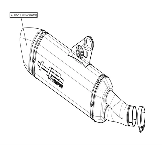 Bmw R1200gs - (2013-2018) Akrapovic Carbon End Cap For Bmw Oem Akrapovic Slip-On Kit With Etched Logo (S-B12so10-Hbotb) 1