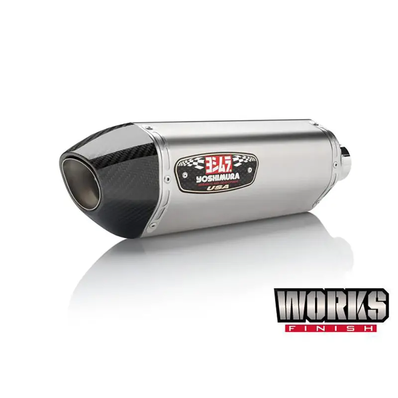 Bmw R1200gs Adventure - (2014-2018) Yoshimura Stainless Street R77 Works Edition Slip-On - Carbon End Cap 1