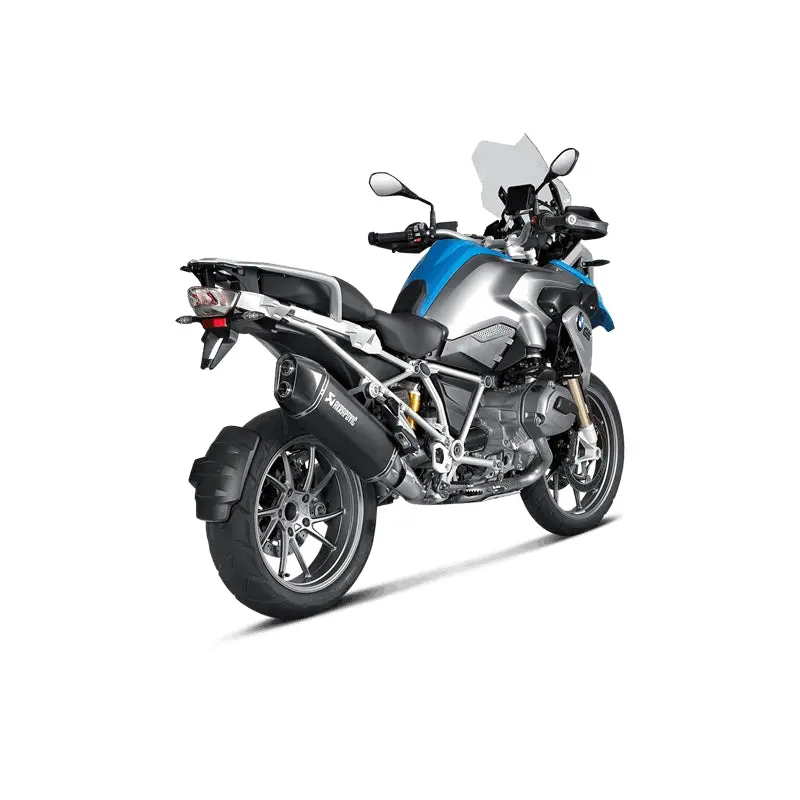 Bmw R1250gs - (2019-2023) Akrapovic Titanium Silencer Slip-On Kit - (Includes Carbon Heat Shield) Black Finish - Removable Baffle 2