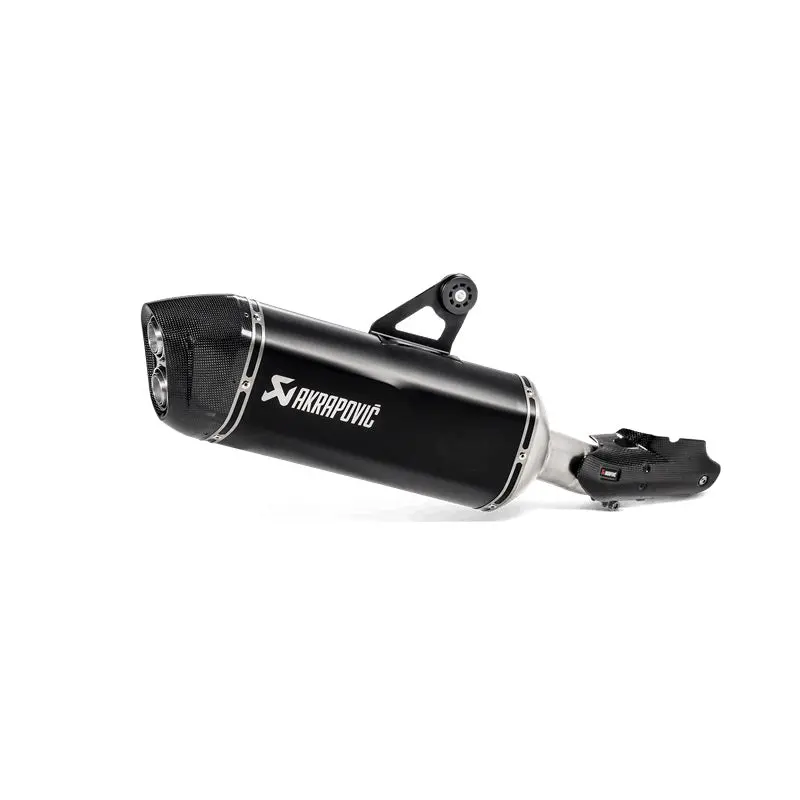 Bmw R1250gs Adventure - (2019-2023) Akrapovic Titanium Silencer Slip-On Kit - (Includes Carbon Heat Shield) Black Finish - Road Legal 1