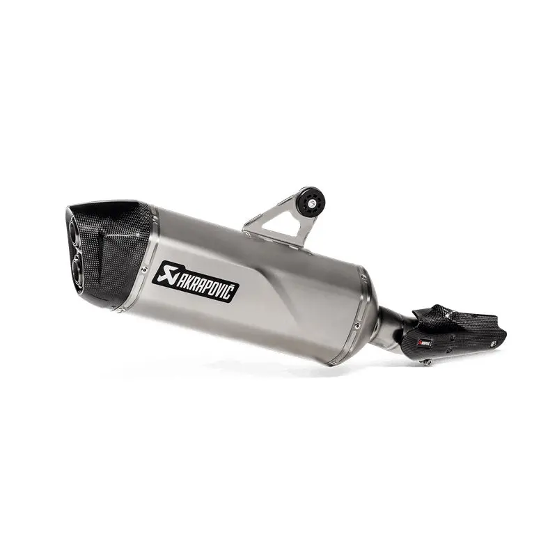 Bmw R1250gs Adventure - (2019-2023) Akrapovic Titanium Silencer Slip-On Kit - (Includes Carbon Heat Shield) - Road Legal 1
