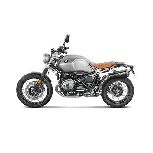 Bmw Rninet Pure (1200Cc) - (2017-2020) Akrapovic High Level Titanium Link Pipe To Be Fitted With (S-B12so17-) Includes Carbon Heat Shields (Does Not Retain Pillion Footrests) 2