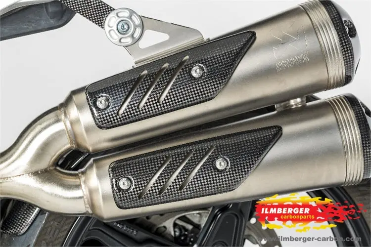 Bmw Rninet Scrambler (1200Cc) (2016-2023) Ilmberger Carbon Silencer Protector (2 Parts) 1