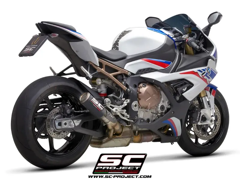 Bmw S 1000 Rr - 2020 - 2022 – Sc-Project Cr-T Carbon Fibre Exhaust, With Stoneguard Grid 1