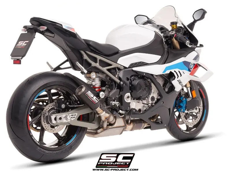 Bmw S 1000 Rr - 2025 – Sc-Project Cr-T Carbon Fibre Exhaust, With Stoneguard Grid 1