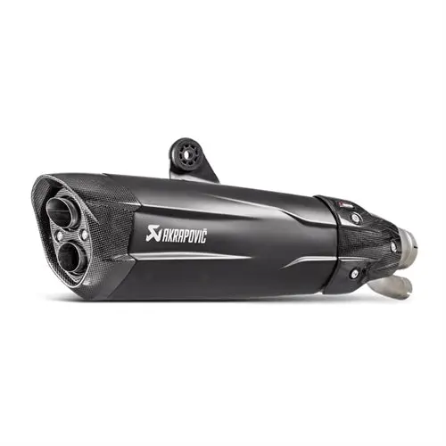 Bmw S1000rr - (2017-2018) Akrapovic Titanium Silencer Slip-On Kit (Includes Carbon Heat Shield) - Satin Black - Road Legal 1