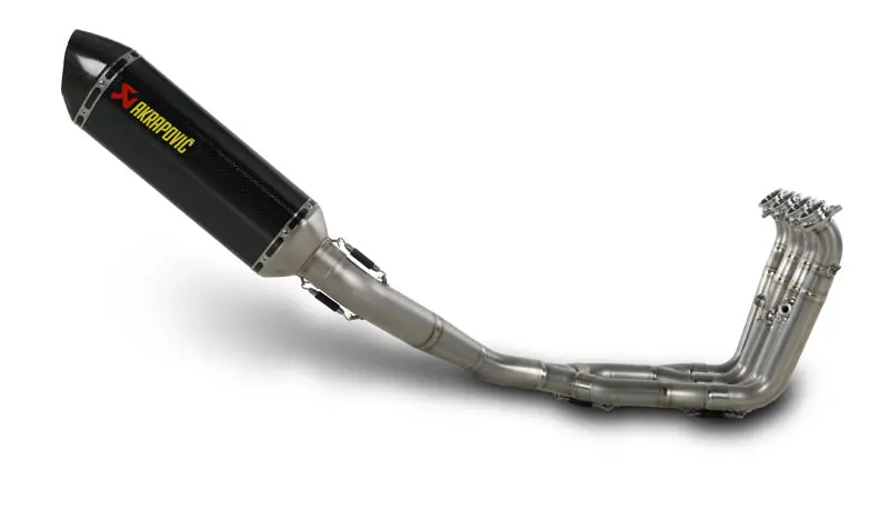 Bmw S1000rr Hp-4 - (2013-2014) Akrapovic Carbon Silencer Complete Stainless 4-2-1 System - Hexagonal Silencer 1