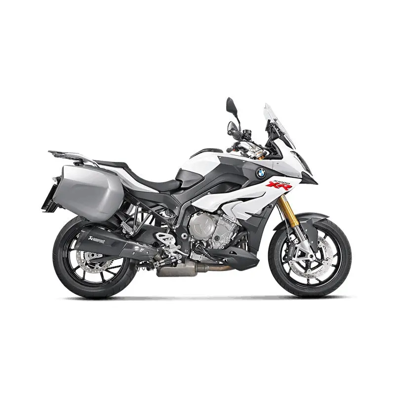 Bmw S1000xr - (2017-2019) Akrapovic Titanium Silencer Slip-On Kit (Includes Carbon Heat Shield) - Satin Black - Removable Baffle 2