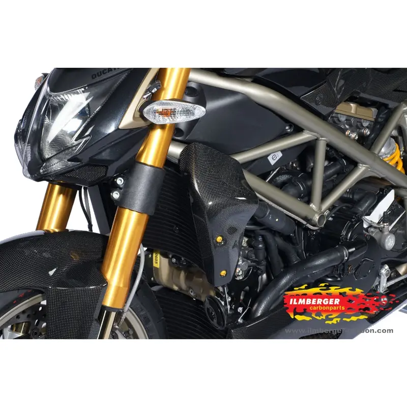Ducati 848 Streetfighter Evo Corse (2012-2015) Ilmberger Carbon Watercooler Cover Left Side 1