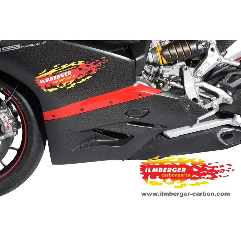 Ducati 899 Panigale (2014-2016) Ilmberger Carbon Bellypan Left Side - Satin Finish 1