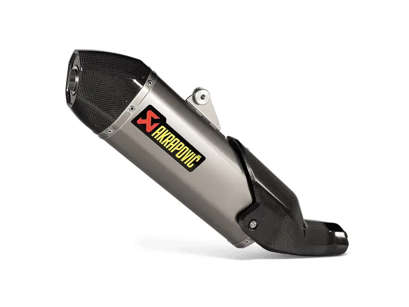 Ducati Desertx - (2022-2024) Akrapovic Titanium Silencer Slip-On Kit - With Carbon Heatshield - Road Legal 1
