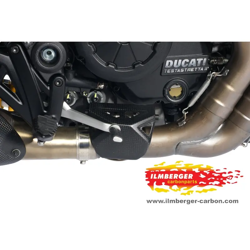 Ducati Diavel 1200 (2011-2019) Ilmberger Carbon Exhaust Protection Valve - (Matt Finish) 1