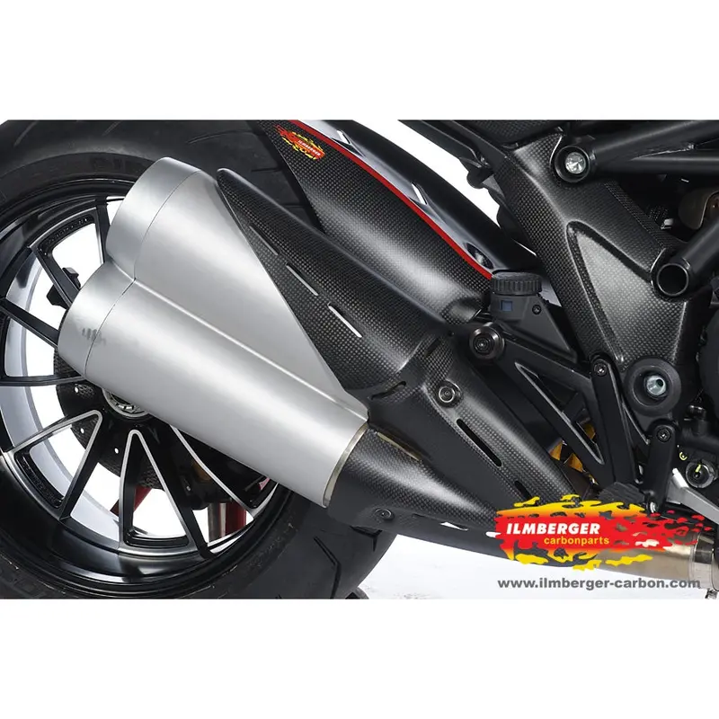 Ducati Diavel 1200 (2011-2019) Ilmberger Carbon Side Exhaust Protector - (Matt Finish) 1