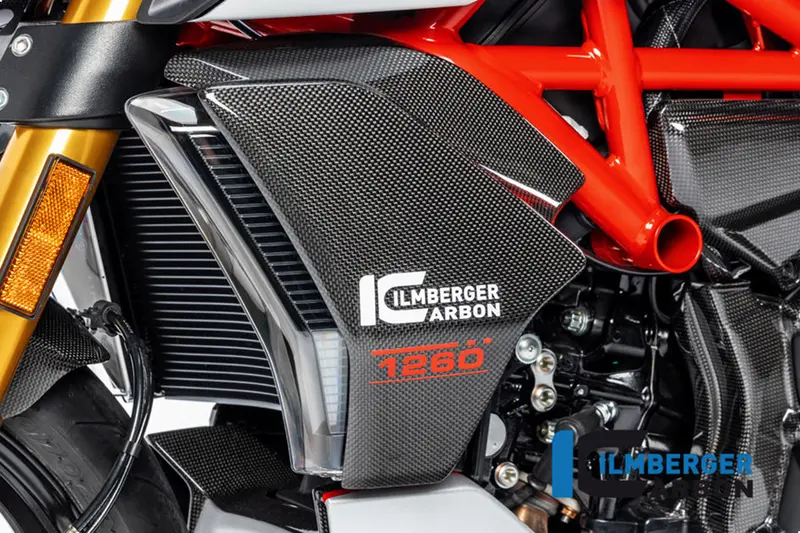 Ducati Diavel 1260 (2019-2022) Ilmberger Carbon Radiator Cover Left - Gloss Finish 1