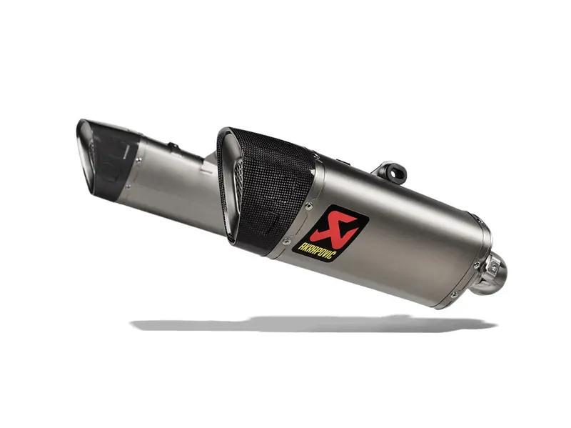 Ducati Hypermotard 698 Mono - (2024-2026) Akrapovic Twin Titanium Silencer Slip-On Kit - Road Legal 1