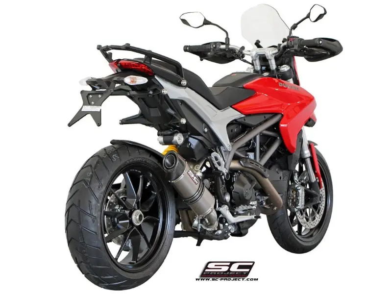 Ducati Hypermotard 821 - 2013 - 2016 – Sc-Project Oval Titanium Exhaust, Low Mount 1