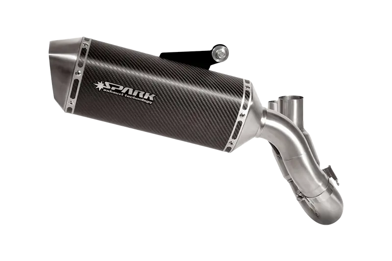 Ducati Hypermotard 821 / Hyperstrada 2013 - 2015 - Force Silencer + 2In1 Stainless Steel Pipe Low Mounting 1