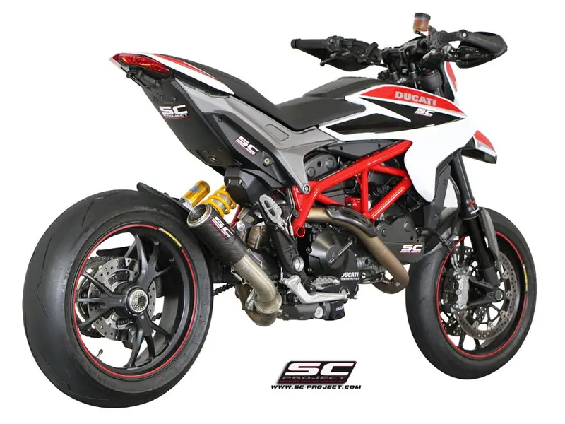 Ducati Hypermotard 939 - 2016 - 2018 – Sc-Project Cr-T Carbon Fibre Exhaust, Low Mount 1